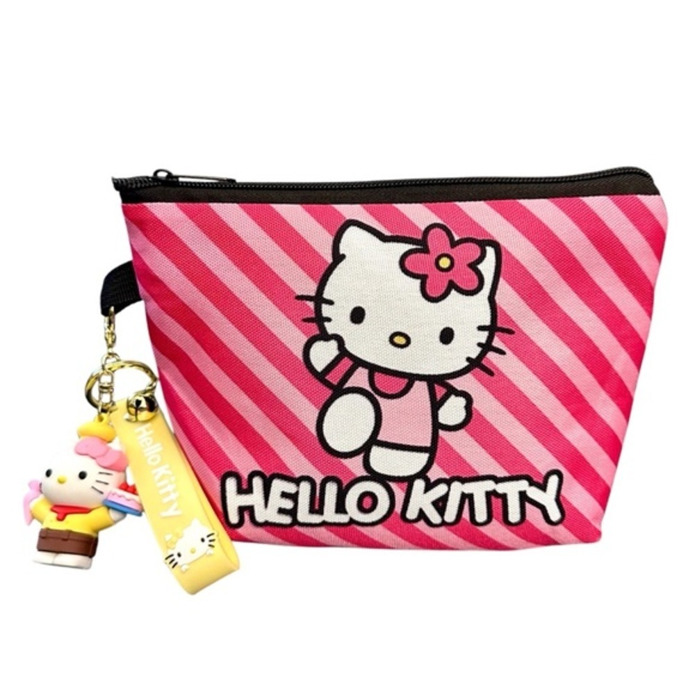 Hello Kitty Make Up Bag Toiletry Pouch Pencil Case Toy Bag Keychain